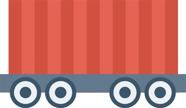 Cargo Container Transport Ikone Flachen Stil — Stockvektor