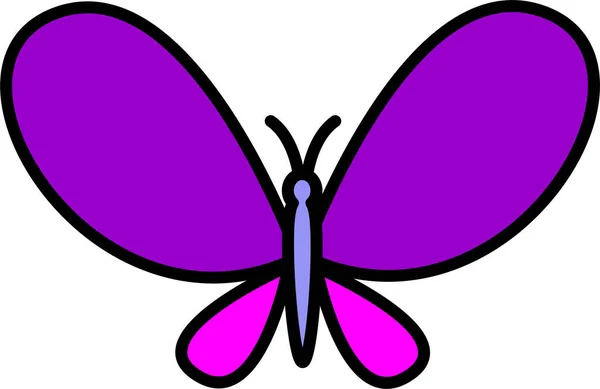 Butterfly Fly Insect Icon Filled Outline Style — Stock Vector