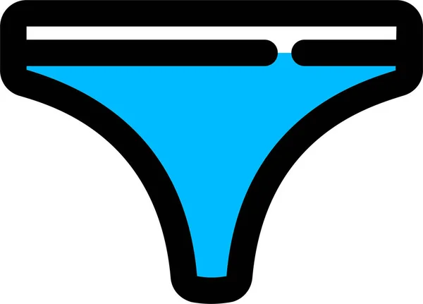 Bikini Panty Tanga Icono Estilo Contorno Lleno — Archivo Imágenes Vectoriales