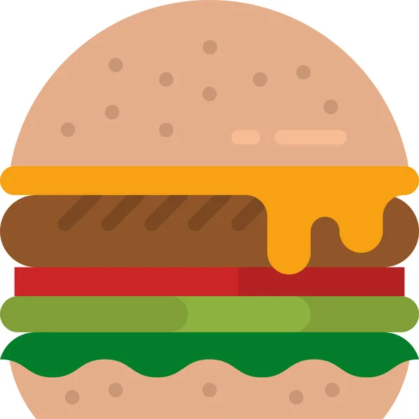 Fast Junk Hamburger Icon — Vettoriale Stock