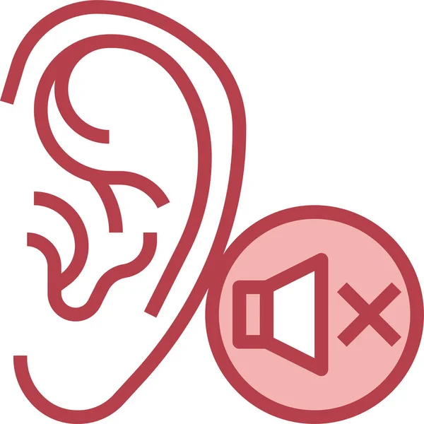 Cancel Ear Hearing Icon Hospitals Healthcare Category — Stock Vector