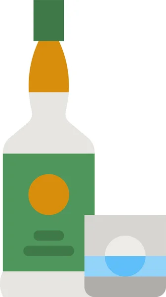 Uísque Ícone Garrafa Álcool —  Vetores de Stock