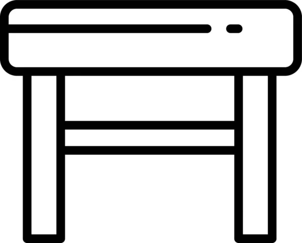Иконка Мебели Оттомана Стиле Наброска — стоковый вектор