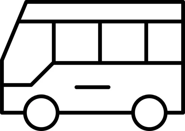 Otobüs Otomobil Araç Simgesi — Stok Vektör