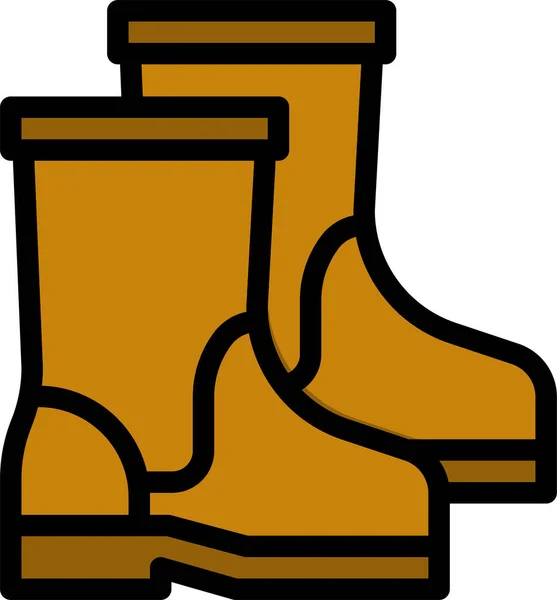 Boots Shoes Farming Icon — стоковый вектор