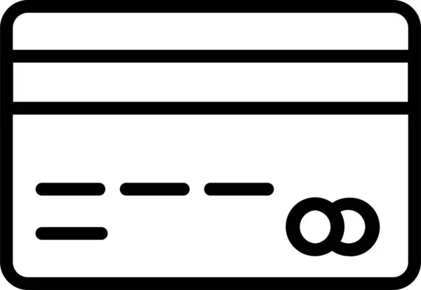 Значок Оплати Дебетових Карток Стилі Контур — стоковий вектор