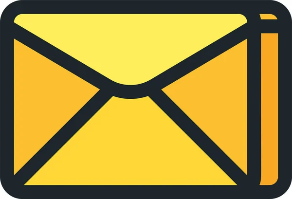 Mail Enveloppe Lettre Icône Dans Style Rempli Contour — Image vectorielle