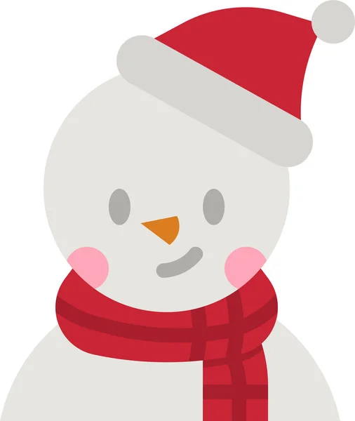 Sneeuwpop Winter Icoon Kerst Categorie — Stockvector