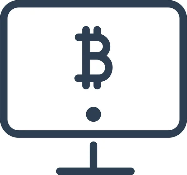 Ikona Waluty Bitcoin Aplikacji — Wektor stockowy