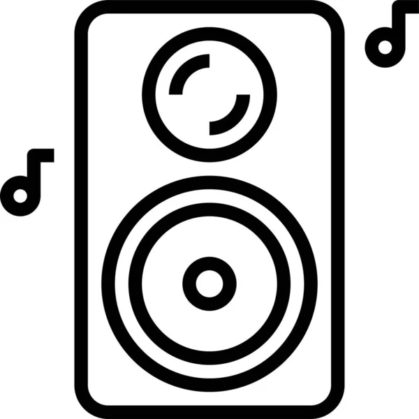 Audio Electronics Loudspeaker Icon Outline Style — Stock Vector