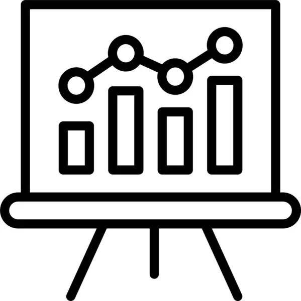 Presentación Gráfico Analítico Icono — Vector de stock