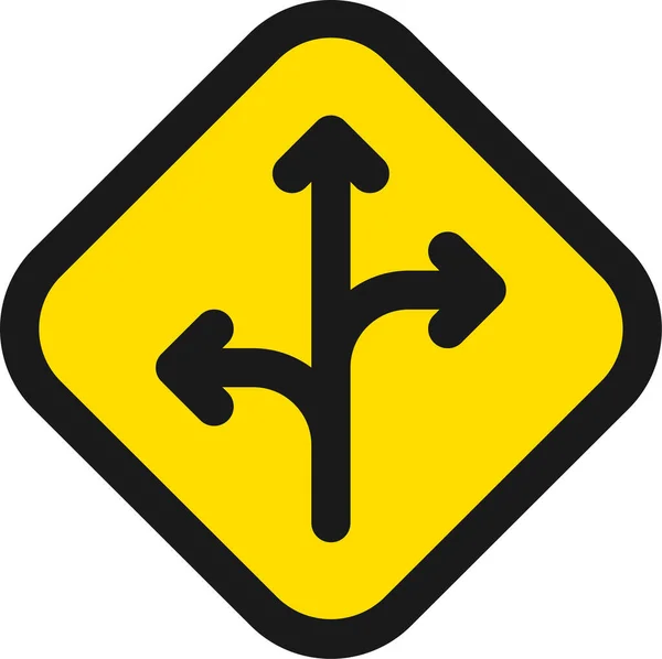 Panneau Signalisation Icône Croix Dans Style Contour Rempli — Image vectorielle