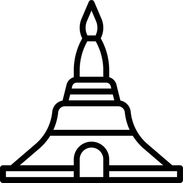 Naypyidaw Myanmar Patriotism Icon — Stock Vector