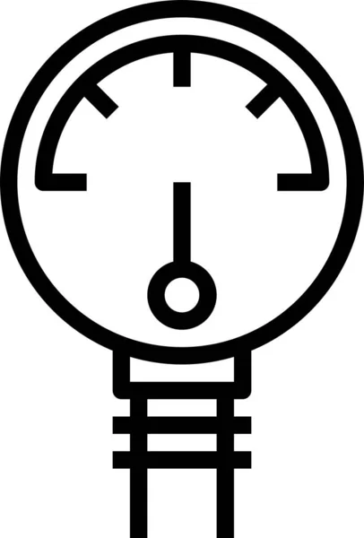 Atmospheric Electronics Gauge Icon Outline Style — Stock Vector