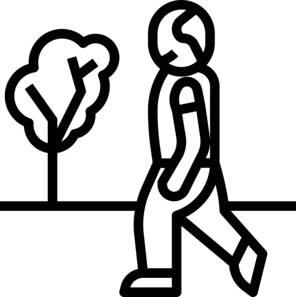 Walking Pedestrian Walk Icon — Stock Vector