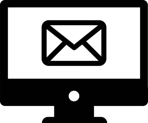 Kontaktieren Sie Uns Mail Posteingangssymbol Solidem Stil — Stockvektor