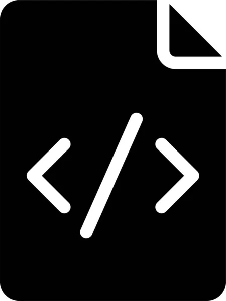 Codificación Icono Documentación Documento Estilo Sólido — Archivo Imágenes Vectoriales