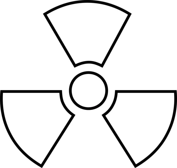 Ikona Toksycznej Radioaktywności Promieniowania — Wektor stockowy