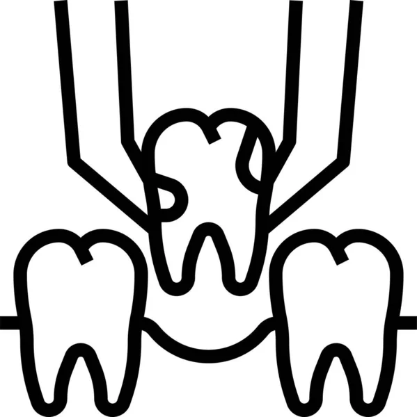 Ícone Clínica Extração Dente —  Vetores de Stock