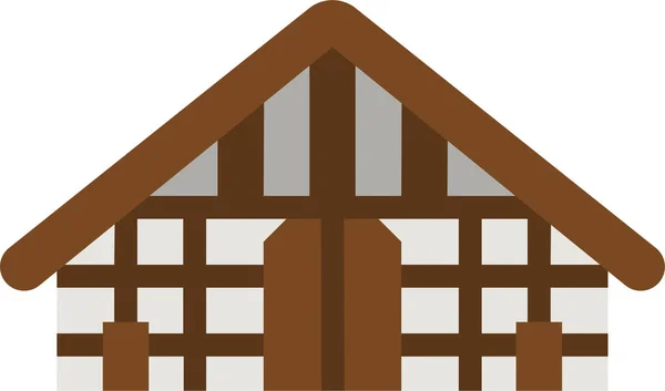Granero Granja Casa Icono — Vector de stock