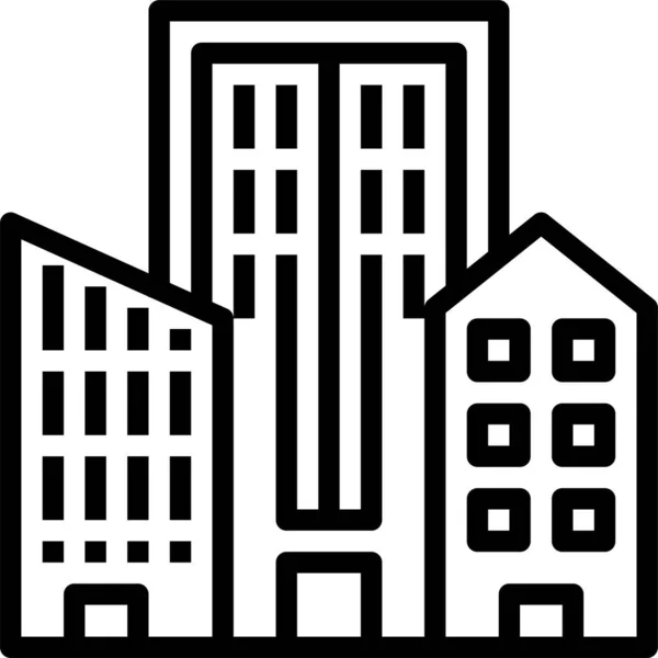 Ikone Der Stadt Bauen — Stockvektor