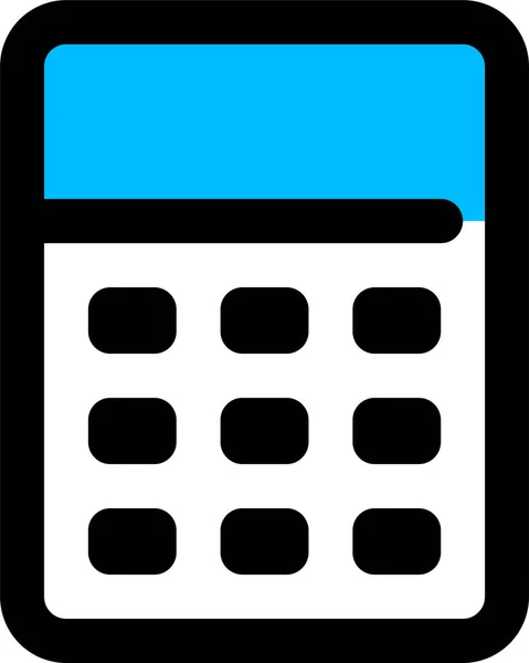 Ikona Kalkulatora Księgowego Zarysie — Wektor stockowy