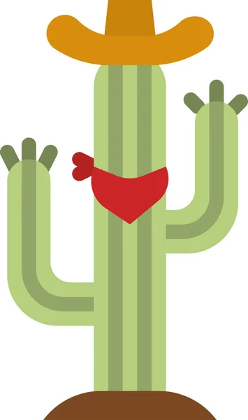 Kaktusz Sivatagi Növény Ikon — Stock Vector