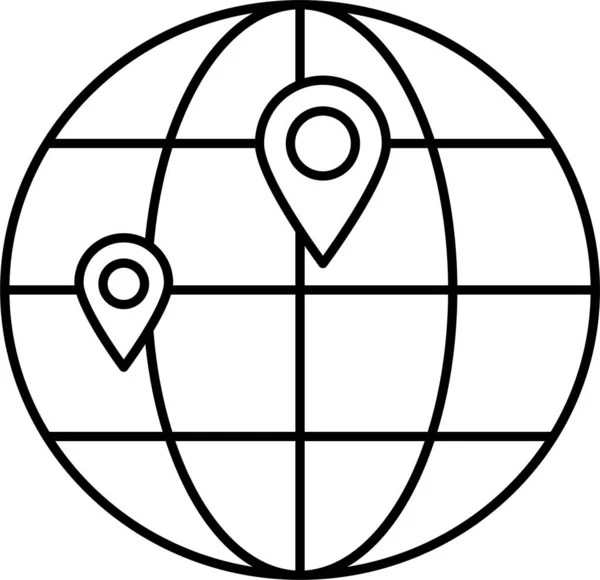 Carte Localisation Icône Gps — Image vectorielle