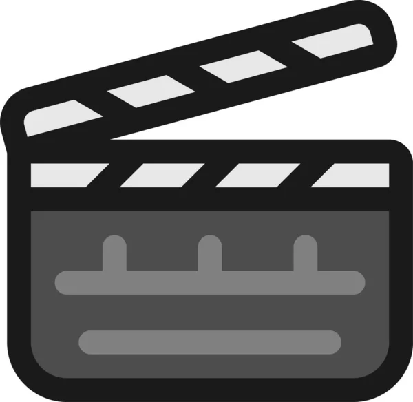 Ícone Filme Clapperboard Clapper — Vetor de Stock