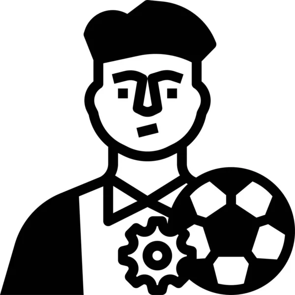 Entrenador Club Fútbol Icono Del Club Fútbol — Vector de stock