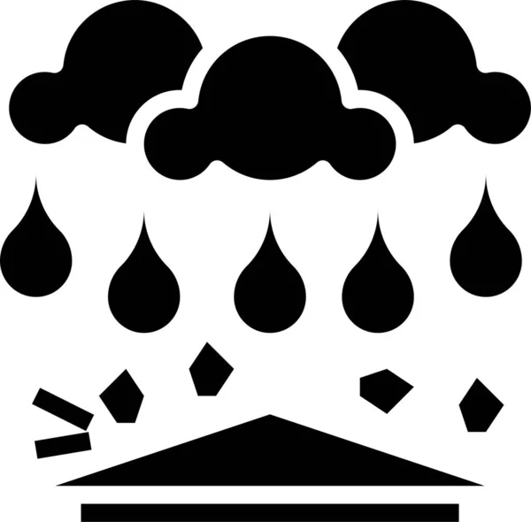 Икона Метеорологии Облачного Града Погодной Категории — стоковый вектор