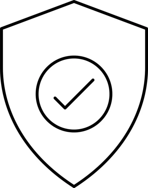 Protección Icono Comprobación Segura — Vector de stock
