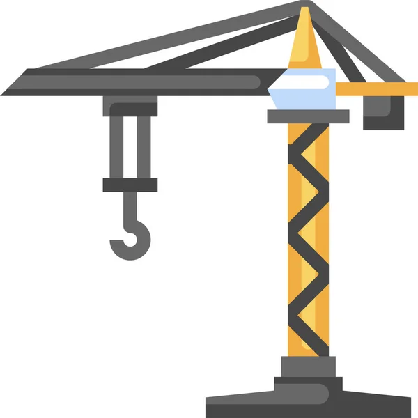 Membangun Ikon Crane Konstruksi Dalam Kategori Alat Konstruksi - Stok Vektor