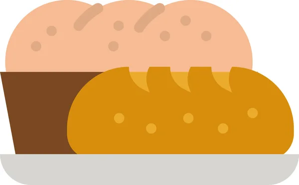Roti Panggang Ikon Makanan Dalam Kategori Thanksgiving - Stok Vektor