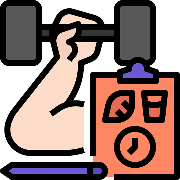 Fitness Trenér Ikona Digitální Ikona — Stockový vektor