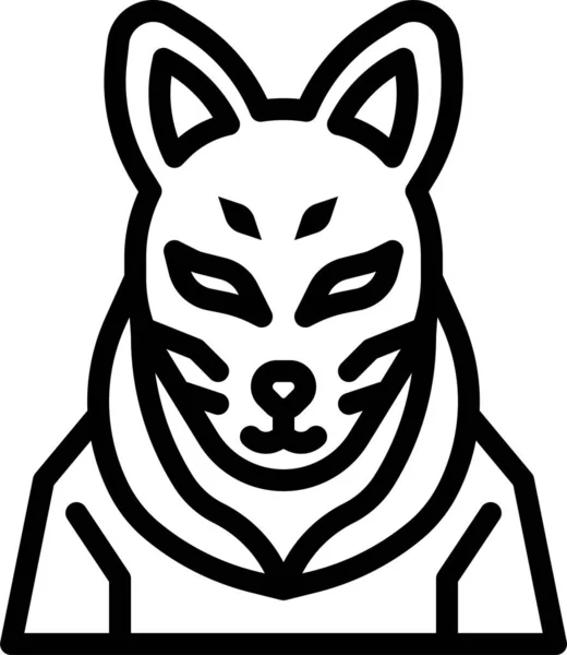 Икона Призрака Кота Лисы Хэллоуин Категории — стоковый вектор
