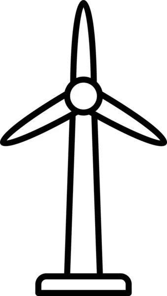Windmill Turbin Energi Ikonen — Stock vektor