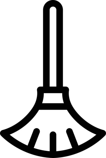 Значок Пилу Мітла Контурному Стилі — стоковий вектор