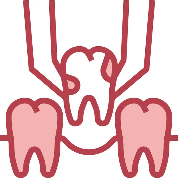 Икона Клиники Удаления Зубов — стоковый вектор