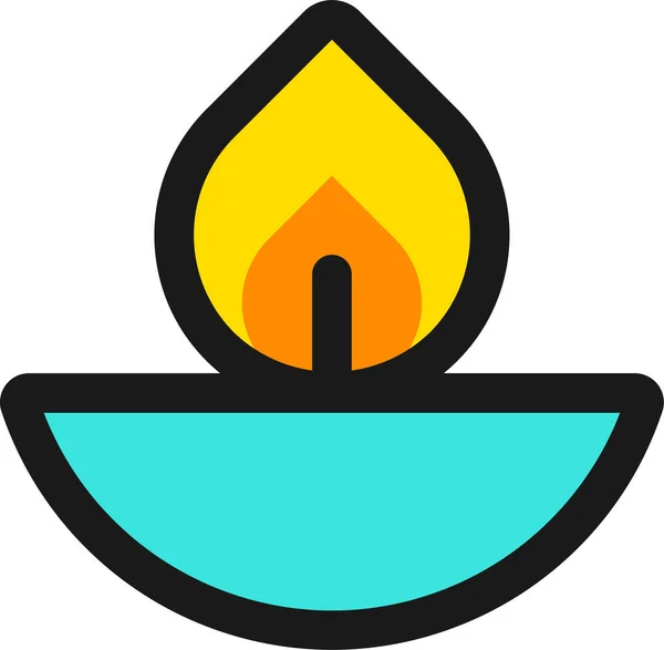 Kerze Aromatherapie Docht Symbol — Stockvektor