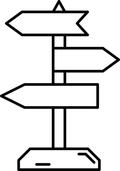 Board Richtung Straßensymbol — Stockvektor