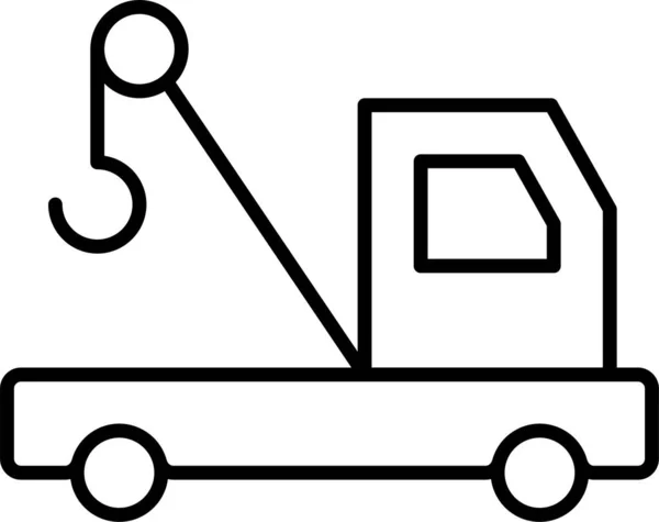 Иконка Крановой Машины Стиле Наброска — стоковый вектор