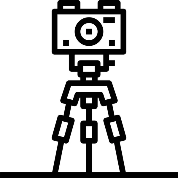 Значок Технології Фотоапарата Стилі Контур — стоковий вектор