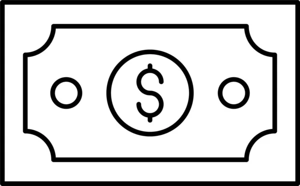 Dollar Icône Épargne Espèces — Image vectorielle