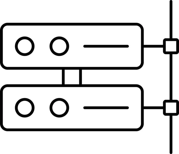 Database Mainframe Server Icoon — Stockvector