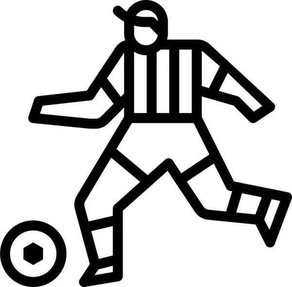 Fútbol Fútbol Deporte Icono — Vector de stock
