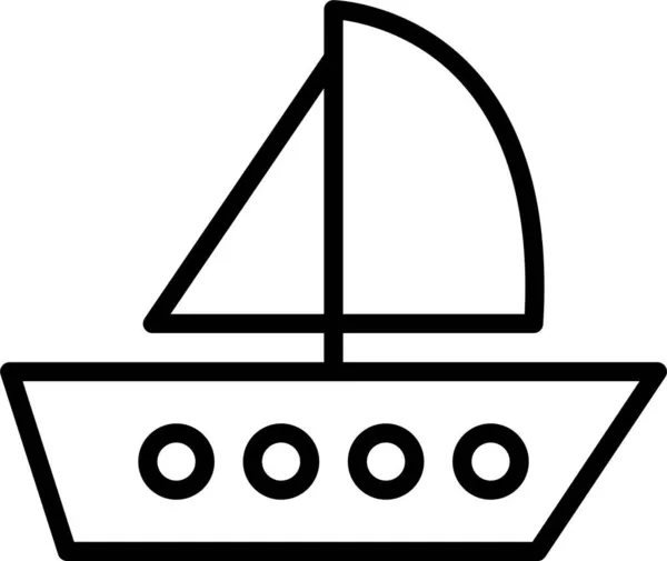 Barco Jogar Brinquedo Ícone —  Vetores de Stock
