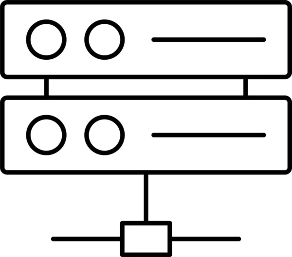 データベースサーバー共有アイコン — ストックベクタ