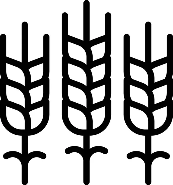 Icône Nourriture Végétalienne Blé — Image vectorielle