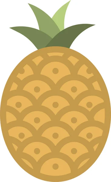 Pineapple Fruit Food Icon Summer Category — Stock Vector